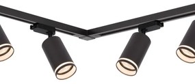 PIPE sínrendszerbe illeszthető spotlámpa 6xGU10/10W/230V, fekete