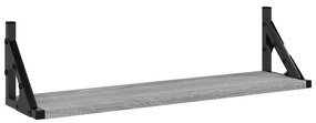 2 db szürke sonoma színű fali polc 60 x 15 x 15,5 cm