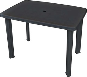 vidaXL antracitszürke műanyag kerti asztal 101 x 68 x 72 cm
