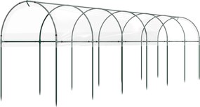 Outsunny Kertészeti Üvegház, Paradicsom Üvegház, Erősített Ponyva, Acél Váz, Zöldségek, Növények, Virágok számára, Kültéri, 600 x 123 x 171 cm, Áttets