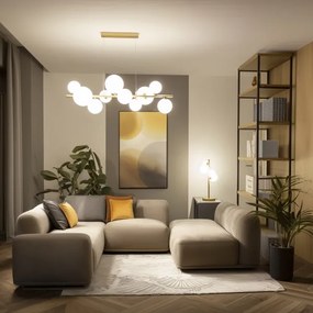 Brilagi - LED Csillár zsinóron MILLA 10xG9/3W/230V arany/fehér