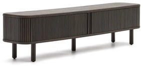 Sötétbarna TV-állvány kőrisfa dekorral 200x50 cm Mailen – Kave Home