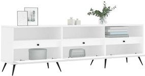 fehér szerelt fa TV-szekrény 150 x 30 x 44,5 cm