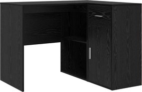 vidaXL Sarokíróasztal fiókkal Fekete tölgy 102 x 88 x 75 cm