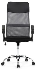 Kancelářská židle, houpací mechanismus, šedá síťovina, KA-E305 GREY