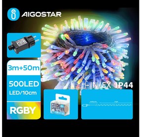 Aigostar B.V. Aigostar - LED Karácsonyi kültéri lánc 500xLED/8 funkció 53m IP44 többszínű AI1389