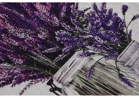 Lila-világosszürke fürdőszobai kilépő szett 2 db-os 60x100 cm Purpura – Foutastic