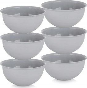 Műanyag Tálka Szürke Snack Salátákhoz 6DB-OS Szett 500ML