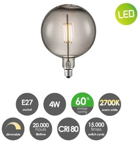 LED Dimmelhető izzó VINTAGE EDISON G180 E27/4W/230V 2700K