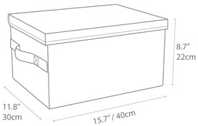 Wanda bézs tárolódoboz, 30 x 20 cm - Bigso Box of Sweden