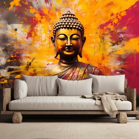 Gario Fotótapéta Buddha szobor egy absztrakt háttér Anyag: Vlies, Méret: 300 x 210 cm