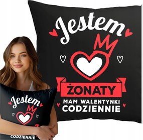 Párna Házas Vagyok Párna Ajándék Valentin Napra Férjnek Nyomott Minta