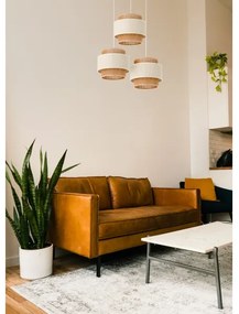 BOHO kábeles csillár, 3xE27/60W/230V, krémszín/juta