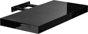 STILISTA Fali polc Volato 30 cm fekete fényes