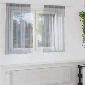 Függönyök függönyökkel 2 pcs Sötétszürke 140x140cm Poliészter