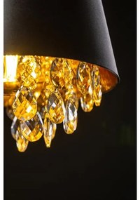 Lámpa Mennyezeti lámpatest NESTO, 5994, AC220-240V, 50/60Hz, 1*E27, max.40W, IP20, átmérő 30 cm, fekete/arany