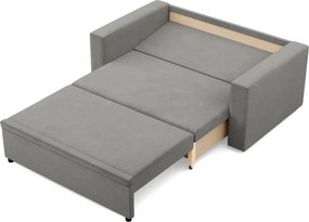 Zeus kanapé, bársony, hab töltet, egyenes kartámasz, világosszürke