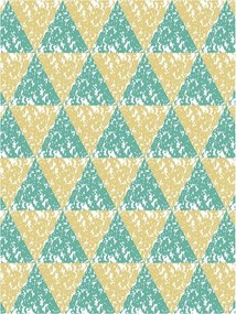 Fotótapéta Geometrikus háromszögek bézs akvamarin zöld 206x275 +ragasztó