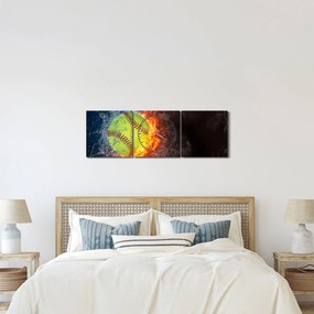 Kép - teniszlabda (órával) (90x30 cm)