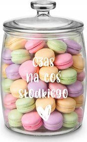 Befőttesüveg cukorka keksz gravírozással 3,8L Szöveg Logo Ajándék Neki Nőknek