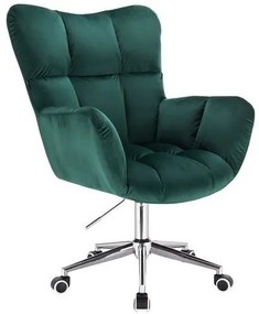 HR650K Sötétzöld modern velúr szék