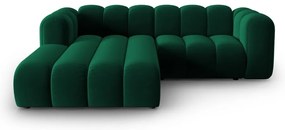 Sötétzöld sarokkanapé (bal oldali) Lupine – Micadoni Home