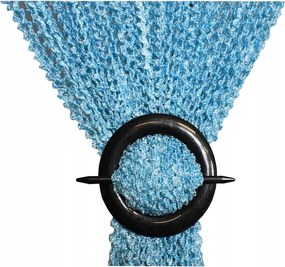 Függöny spagetti göndör bárány mintás függöny 300x160cm magas türkiz fehér