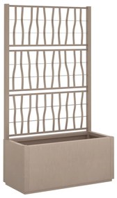 vidaXL barna polipropilén rácsos kerti ültetőláda 80 x 36 x 140 cm