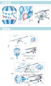 Falmatrica "Léggömbök és repülőgépek 2" 71x82 cm
