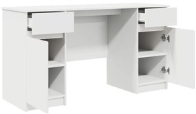 Asztal Fehér 140x49x76 cm Szerelt fa
