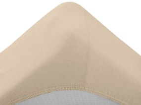 Jersey gumis lepedő gyerekágyhoz világos bézs 70 x 140 cm