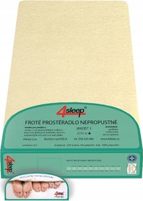 Vízálló frottír lepedő gumiszalaggal 180/200 Banán