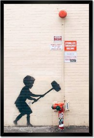 Poszterek keretben 40x60 Banksy Hydrant Graffiti