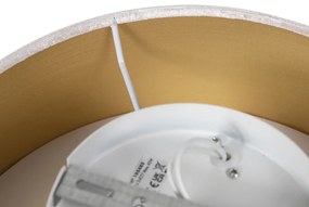 Modern mennyezeti lámpa rózsaszín 30 cm arany belsővel - Drum