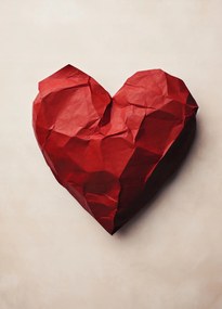 Poszter 39,5x55cm Rajzolt szív