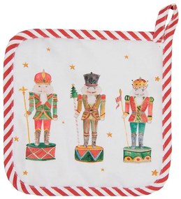 Karácsonyi diótörő mintás pamut edényalátét Happy Little Christmas