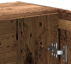 antik fa színű szerelt fa könyvszekrény 82,5 x 30,5 x 115 cm