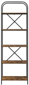 Könyvespolc Füstölt tölgy 60 x 30 x 183 cm Faanyag