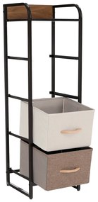 HAZEL TYP 1 szekrény szövet fiókokkal, barna, L