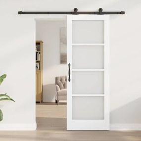 Csúszóajtó ORKDAL Fehér 73.5 x 198.5 cm Fa és fém