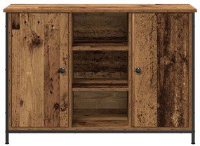 Old Wood oldalszekrény 100x35x70 cm Mérnöki fa és acél
