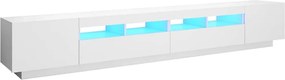 vidaXL fehér TV-szekrény LED-lámpákkal 260 x 35 x 40 cm