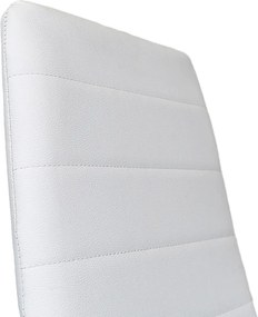 Tino NOVA Étkezőszék fehér textilbőr + fém - fehér