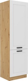 Magas szekrény, artisan tölgy/fehér, LULA 60 DK-210 2F