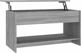 vidaXL szürke sonoma színű szerelt fa dohányzóasztal 102x50x52,5 cm