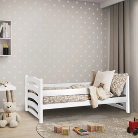 Gyerekágy MELA 80 x 160 cm, fehér Matrac: EASYSOFT 8 cm matraccal, Ágyrács: Ágyrács nélkül