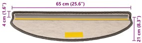 30 db lépcsőszőnyegek öntapadós szizál kinézetű 65x21x4 cm