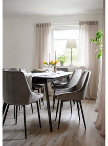 Bővíthető étkezőasztal kőrisfa dekoros asztallappal 90x190 cm Yumi – Rowico