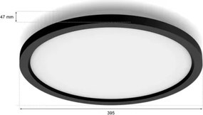 Philips - LED dimmelhető mennyezeti lámpatest Hue AURELLE LED/21W/230V átm. 39,5 cm fekete