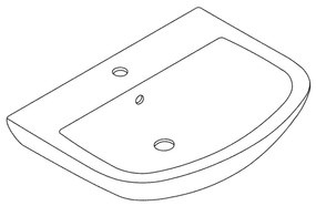 GROHE 39420000 - Falra szerelhető mosdó EURO CERAMIC 646 × 468 mm kerámia/fehér